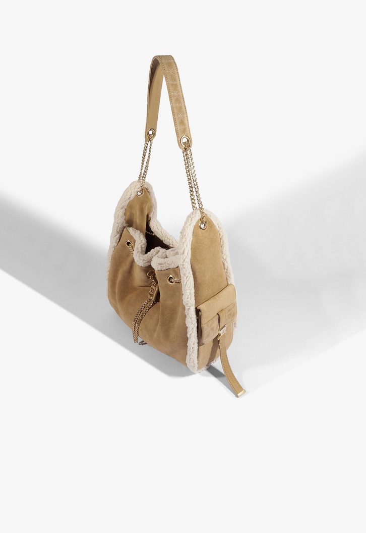 Bolsa Hobo Shoulder Lilibet Fur Média Couro | ZZ MALL