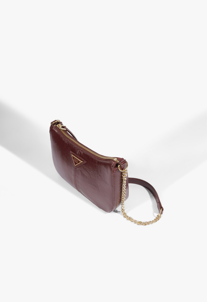 Bolsa Tiracolo Yani Pequena Couro Vinho | ZZ MALL