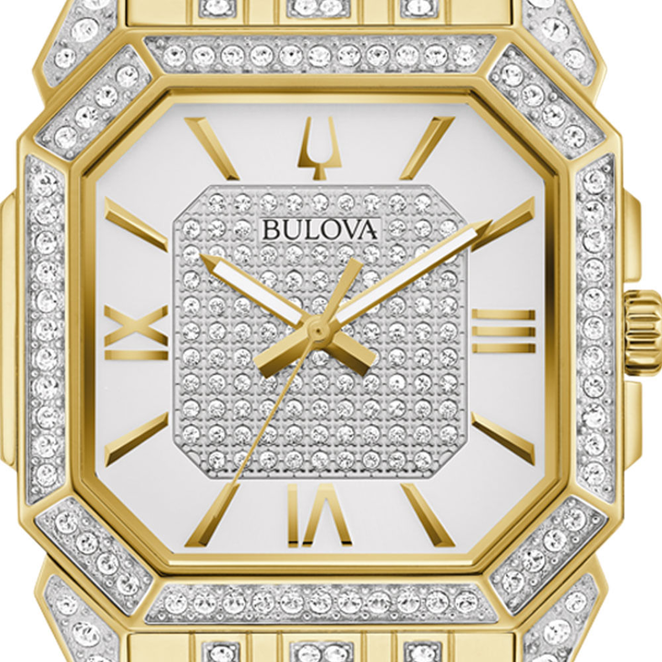 Relógio Dourado Life By Vivara Bulova Crystal Unissex Aço