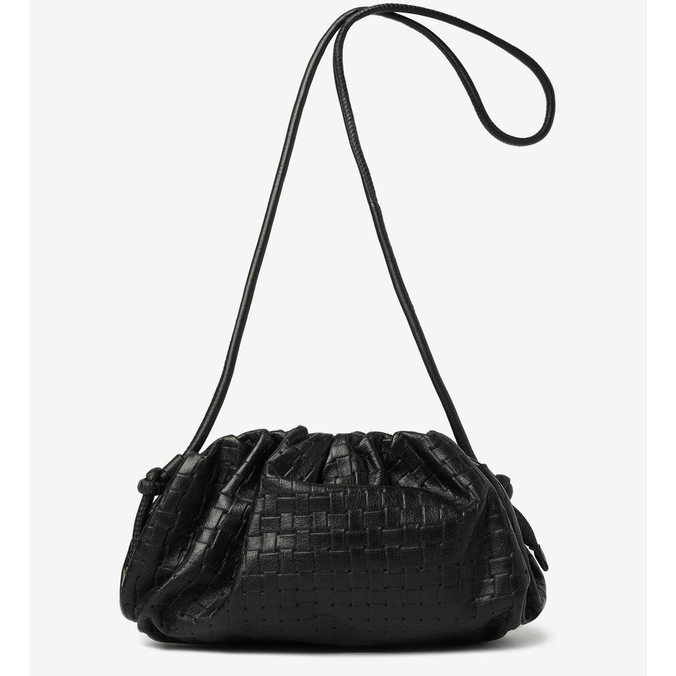 black suede slouch bolsa