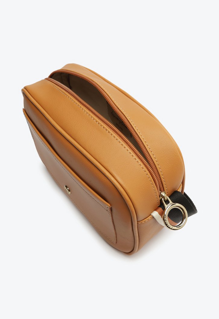 Bolsa Tiracolo Marrom Alça Gorgurão Média