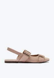 Sapatilha Rosa Anacapri Slingback Tiras Fivela