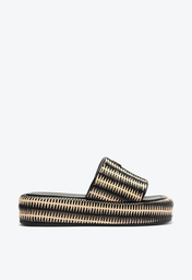 Chinelo Plataforma Preto E Bege Schutz