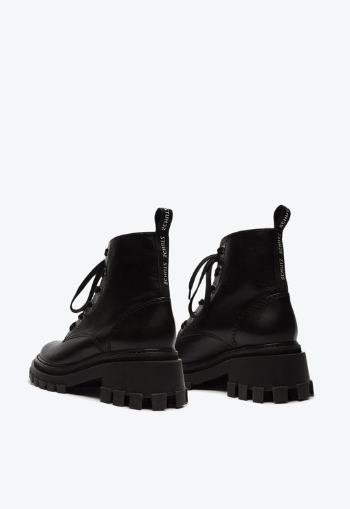 Bota Coturno Cano Curto Tratorado Preto