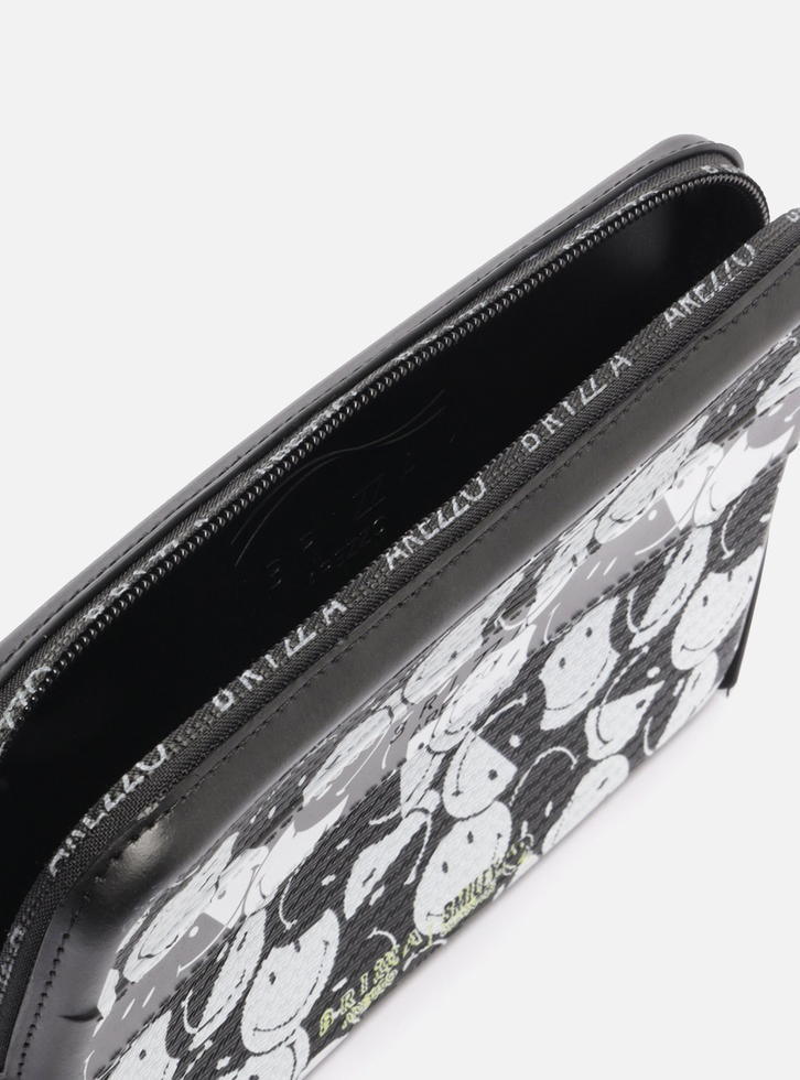 Clutch Preta Print Alça Malu Smiley | ZZ MALL