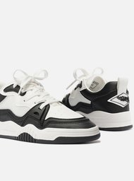 Tênis Branco Multimaterial Amarração Street Preto | ZZ MALL
