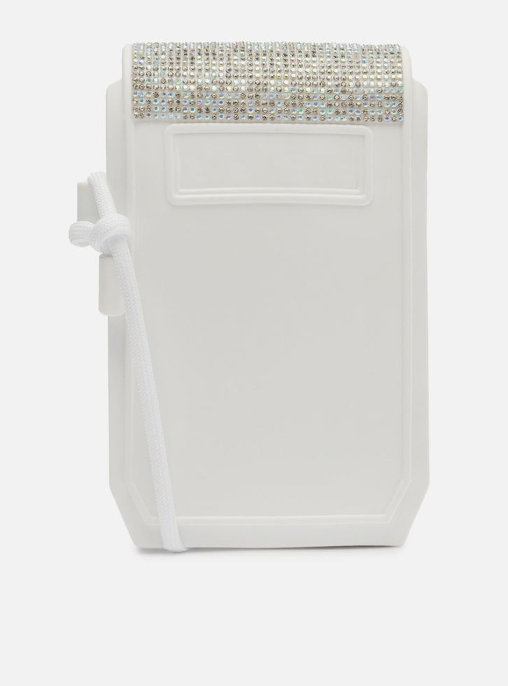 Mini Bag Branca Tina Glam Porta-Celular