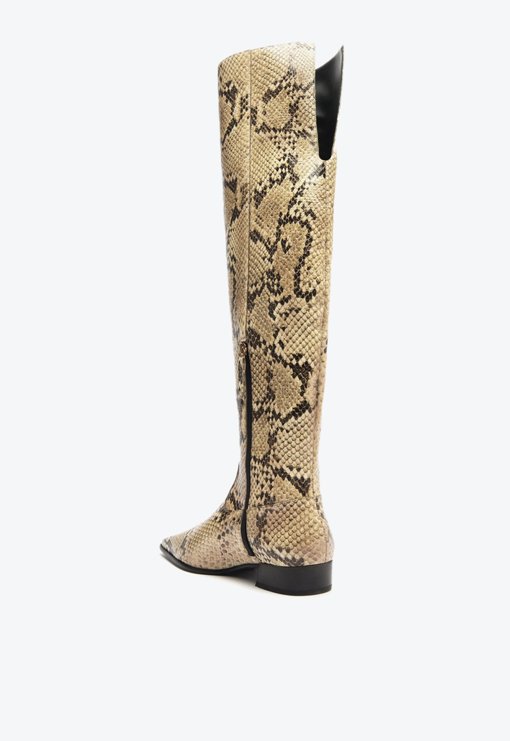 Bota Schutz Helena Over The Knee Couro Snake | ZZ MALL