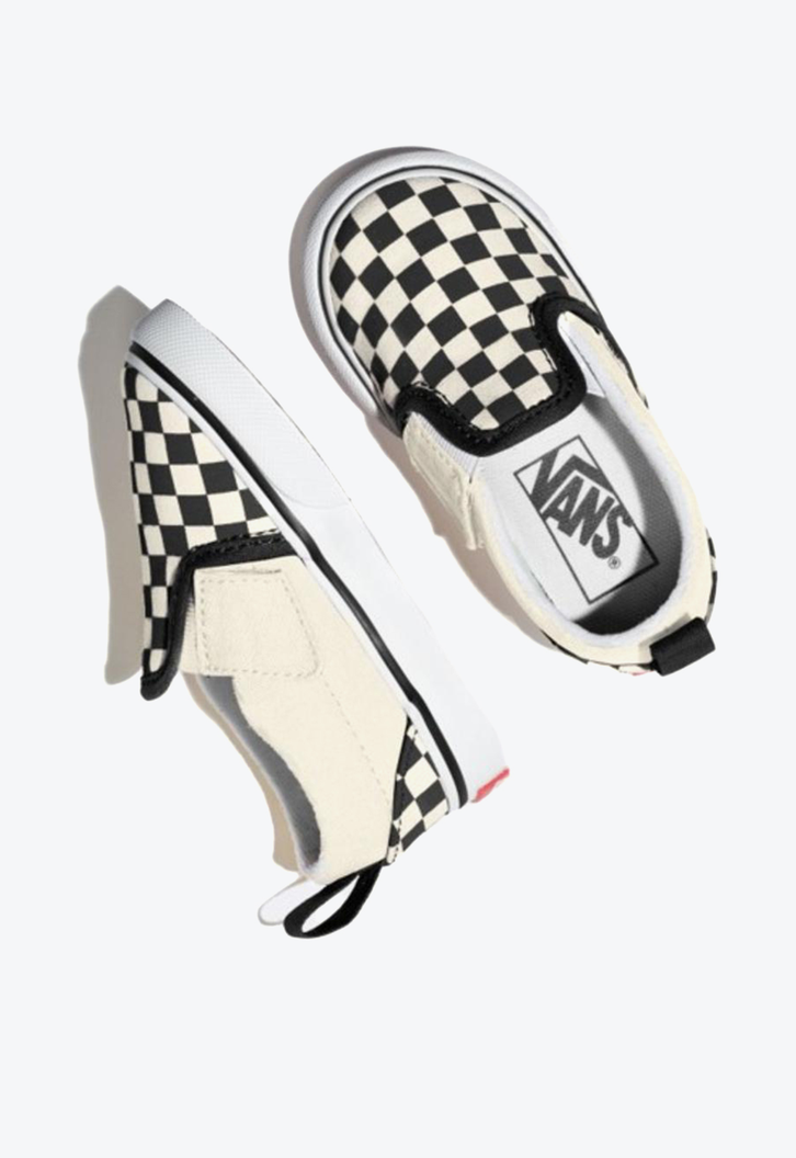 Tênis Vans Slip On V Toddler Black White