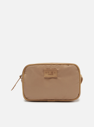 Bolsa Tiracolo Marrom Brizza Nylon Lizza Pequena