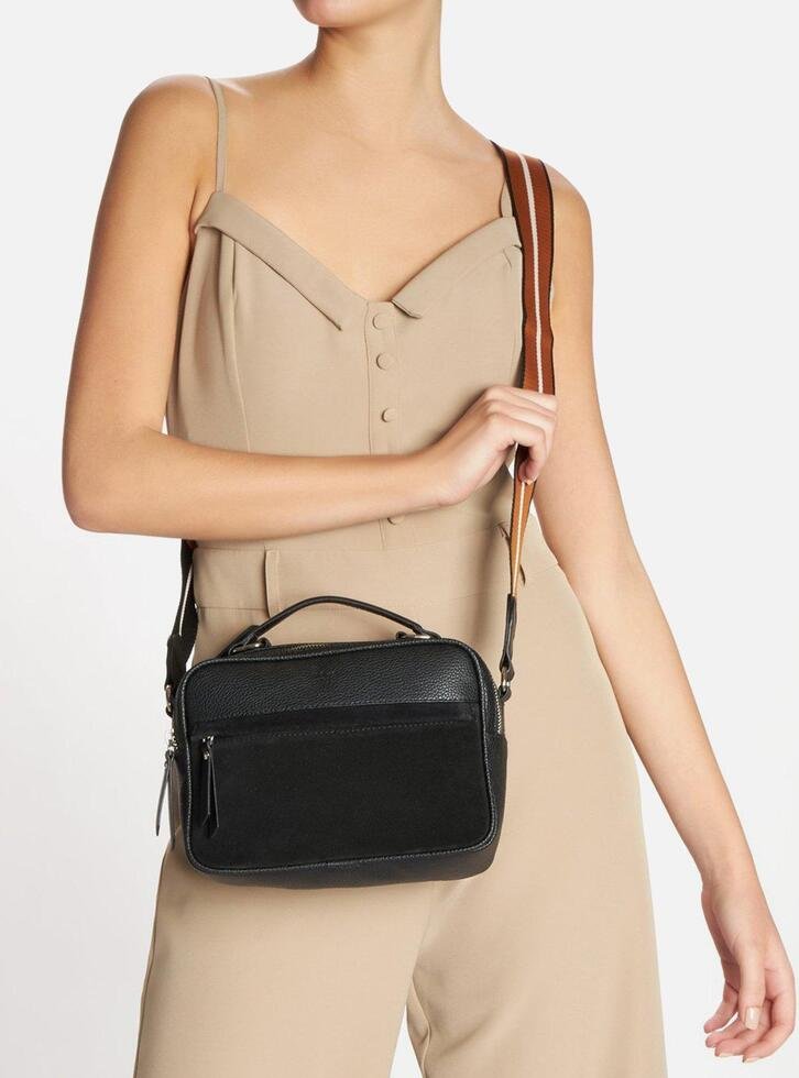 Bolsa Tiracolo Preta Arezzo Prione Média
