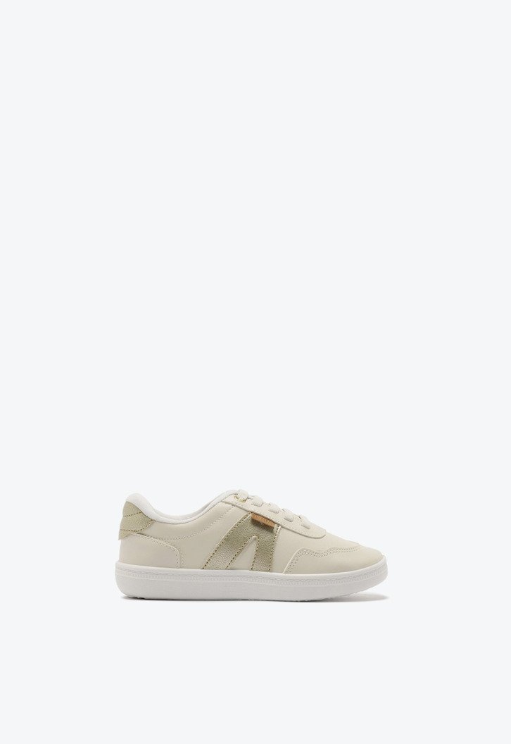 Tênis AC1119 Infantil Branco e Dourado