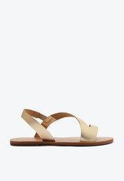 Sandália Anacapri Monocolor Tira Curva Dourada Ouro