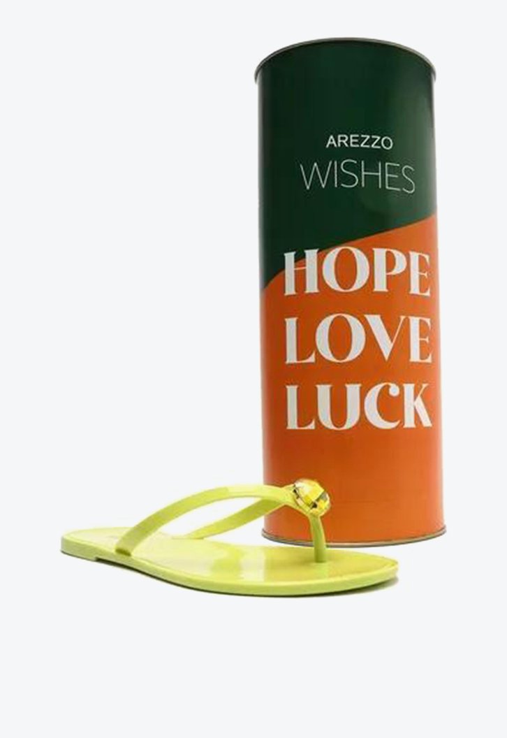 Chinelo Verde Arezzo Injetado Pedra Wishes