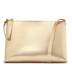 Crossbody Dourada Anacapri Couro Cora Média