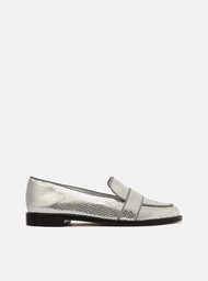 Mocassim Prateado E Snake Arezzo