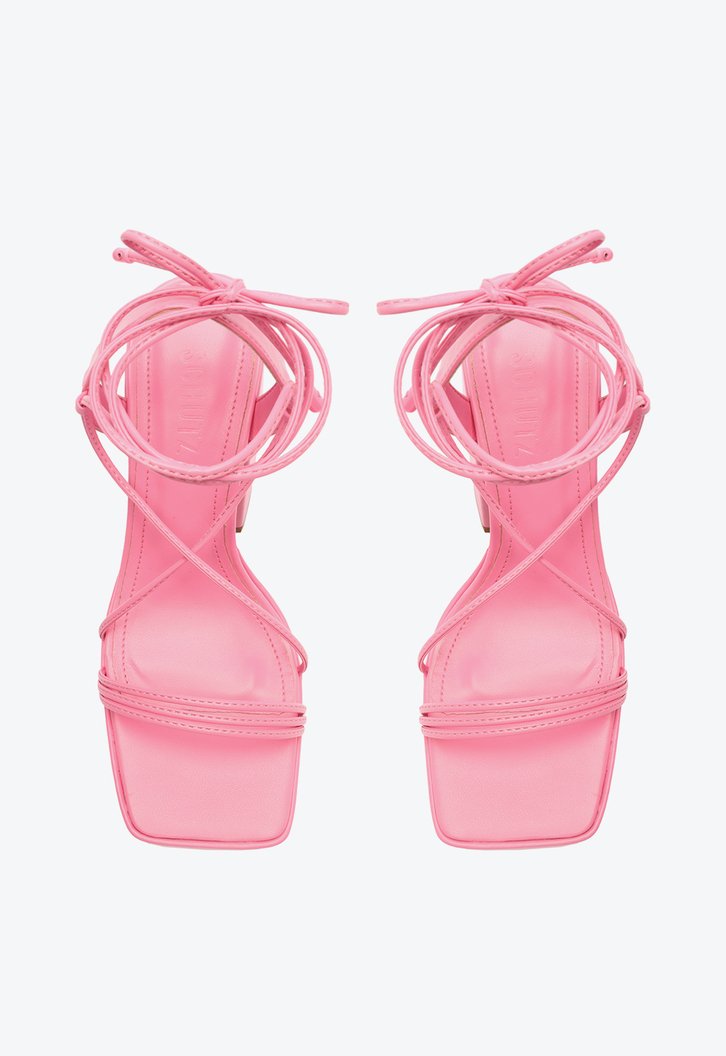 SANDÁLIA PLATAFORMA ROSA SCHUTZ ARETHA LACE UP