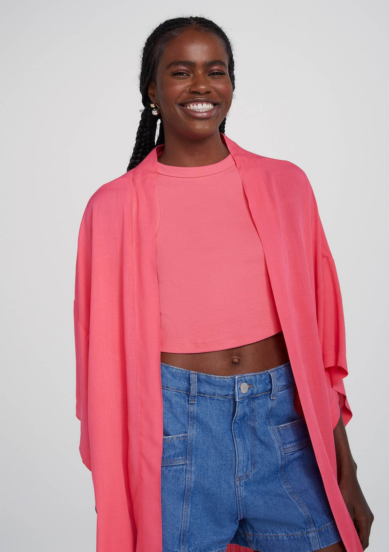 Kimono Coral Hering Feminino Alongado | ZZ MALL