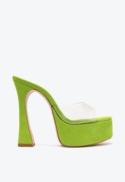 Sandália Mule Verde Schutz Vinil