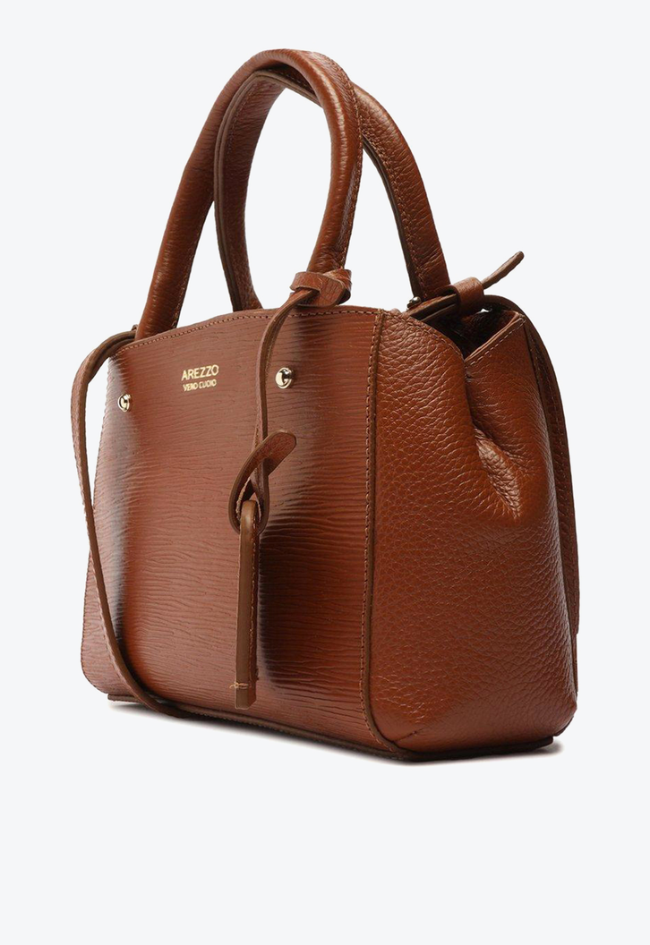 Bolsa Tote Marrom Arezzo Couro Bella Pequena