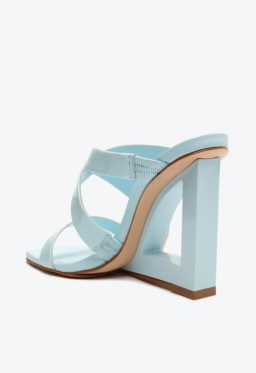 Sandália Mule Anabela Full Color Azul