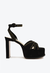 Sand lia Meia Pata Preta Schutz Salto Bloco Alto Camur a ZZ MALL