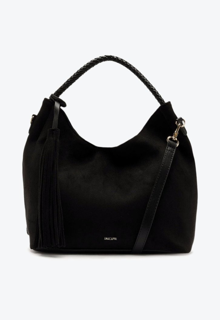 Bolsa Shopping Grande Hobo Skin Preta