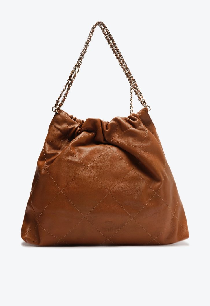 Bolsa Hobo Marrom Arezzo Couro Esther Grande
