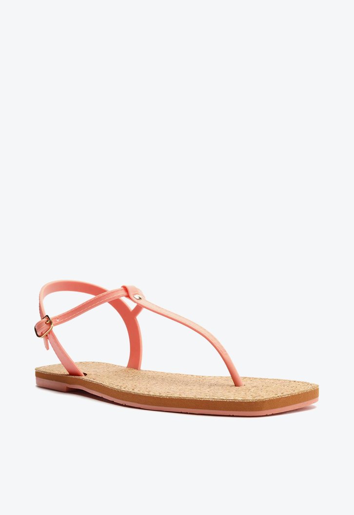 Kit Arezzo Sandália Rasteira Injetada Rosa