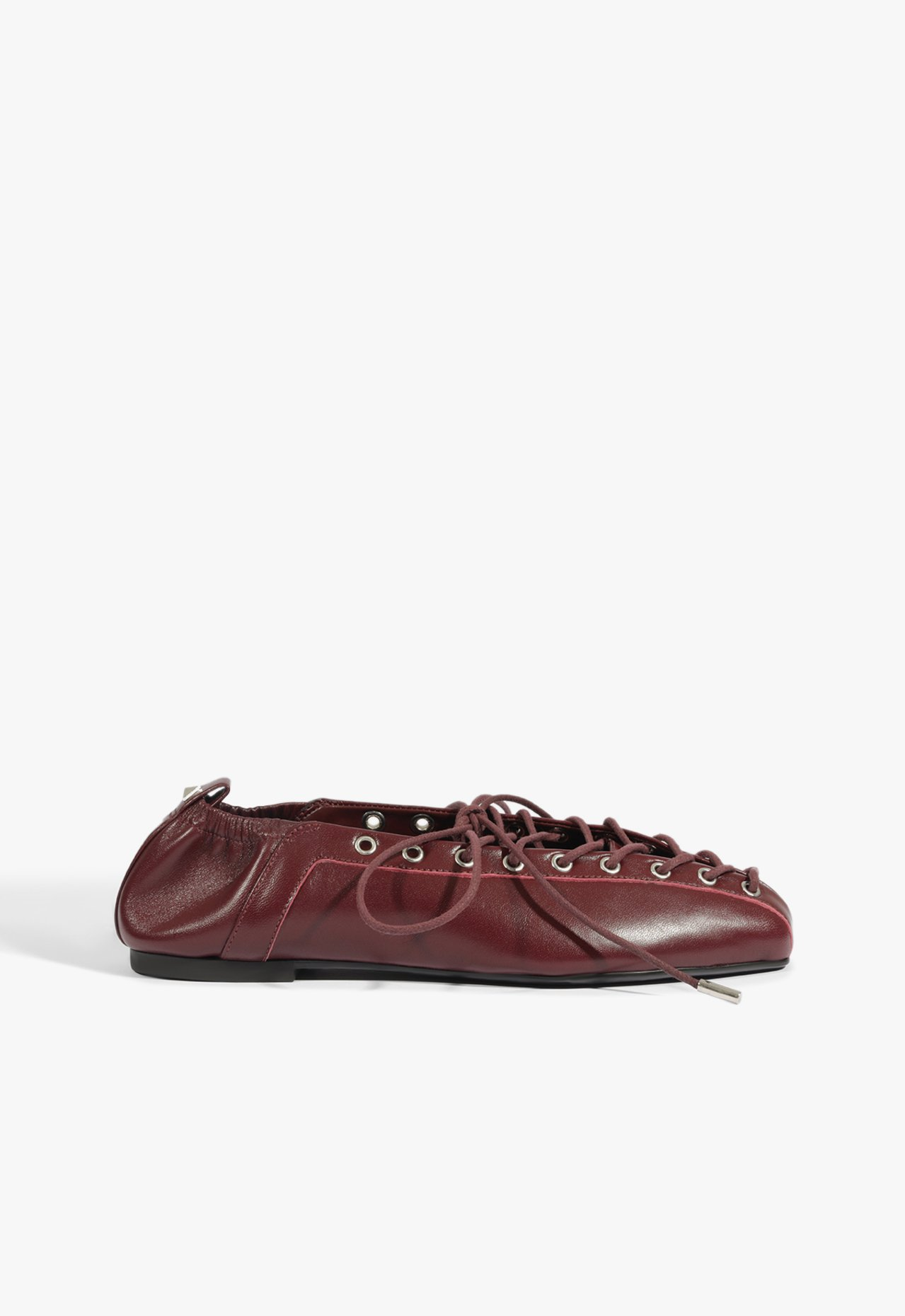 Sapatilha Ballerina Lace Up Vinho | ZZ MALL