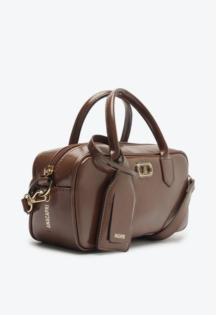 Bolsa Tote Média Bag Charm Tag Marrom