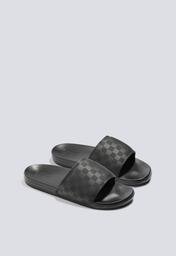 Chinelo Slide-On La Costa Checkerboard Black Black