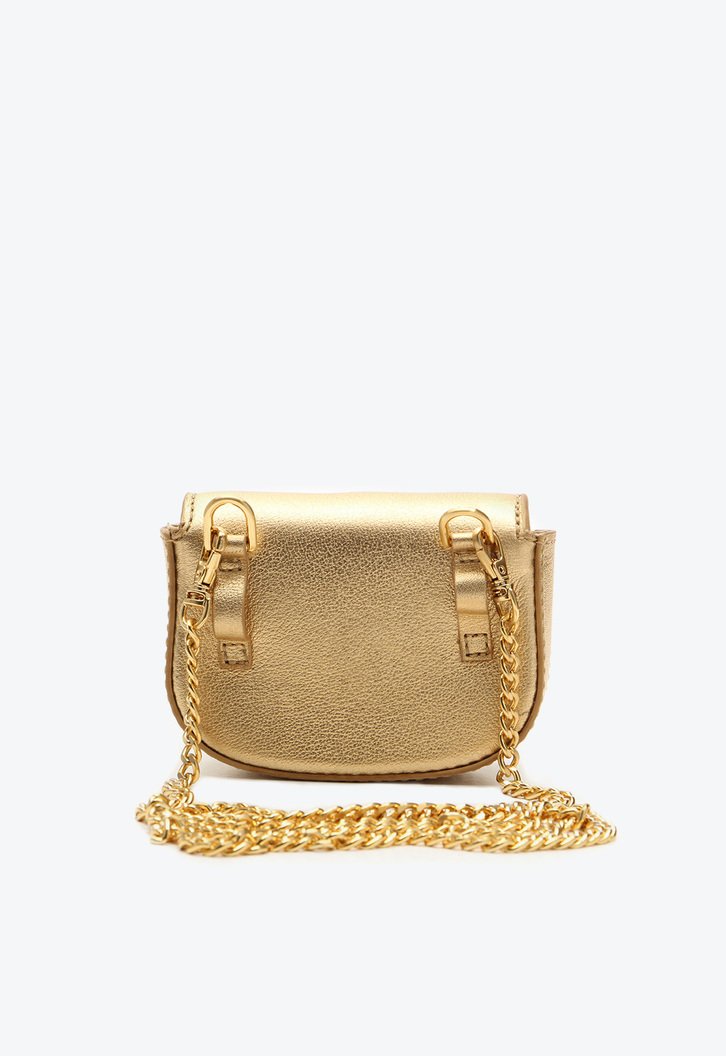 Bolsa Tiracolo Dourada Vicenza Flora Pequena | ZZ MALL