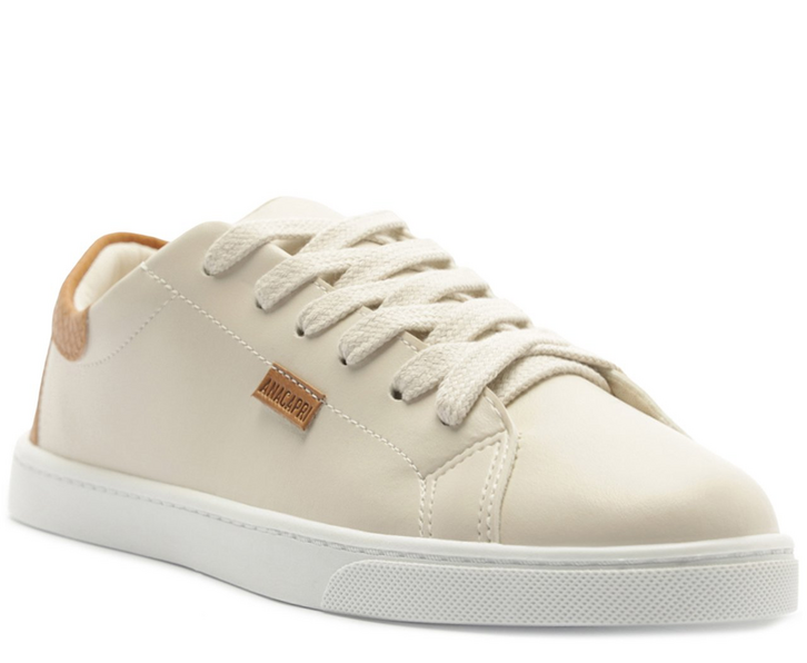 Tênis Clean Branco Off e Caramelo
