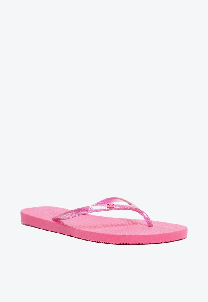 Chinelo De Dedo Rosa Brizza Tira Metalizada
