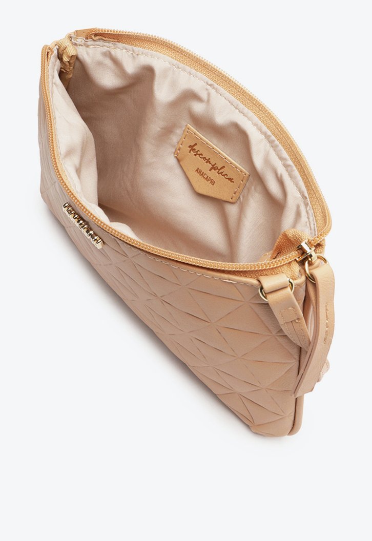 Bolsa Crossbody Nude Anacapri Média Matelassê Triangular