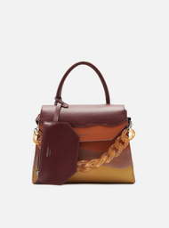 Bolsa Satchel Multicolorida Iara Média Translúcida
