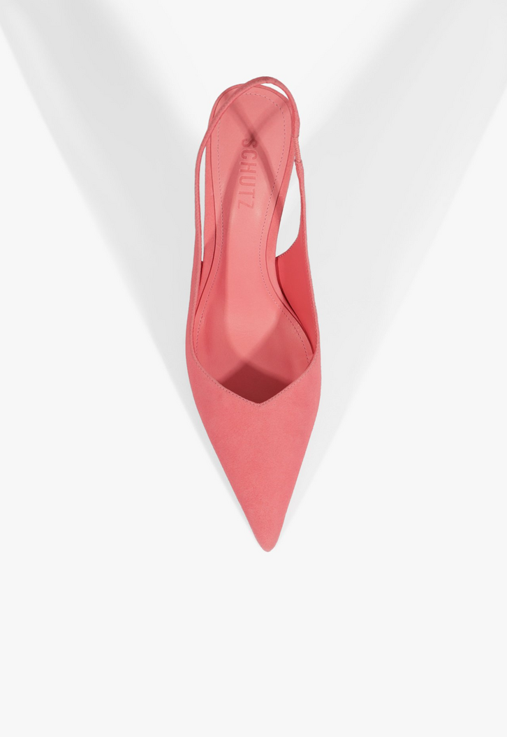 Scarpin Slingback Lexi Camurça Pink