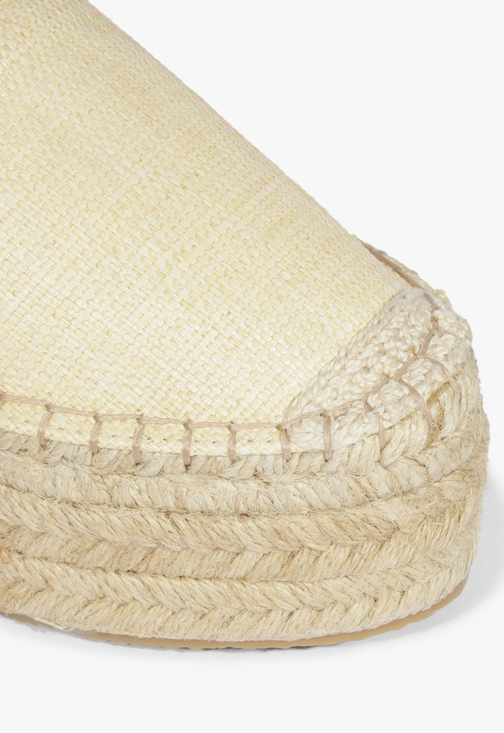 Sandália Plataforma Espadrille Nude