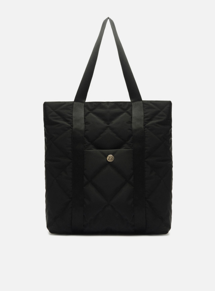 Bolsa Shopping Preta Grande Matelassê Brizza