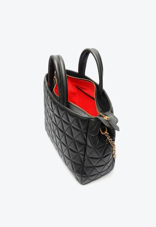 BOLSA TOTE PRETA SCHUTZ GRANDE NEW 944 COURO MATELASSÊ