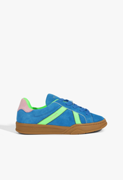 Tênis Couro Azul e Verde