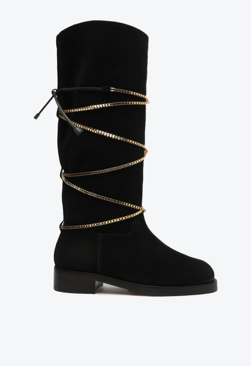 Bota Terrance Lace Camurça Preta