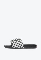 Chinelo Slide-On La Costa Checkerboard True White Black