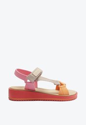 Sandália Papete Laranja E Rosa Anacapri Maya