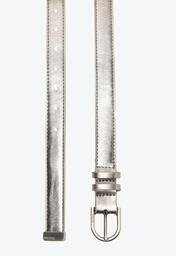 Cinto Fino Fivela Metálica Valentina Prateada