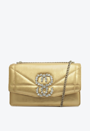 Bolsa Dourada Schutz Shoulder Willon Couro