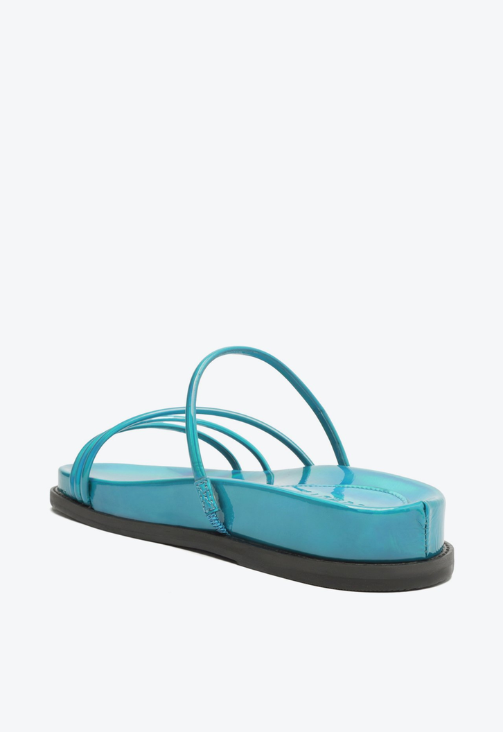 Sandalia Papete Holografica Azul