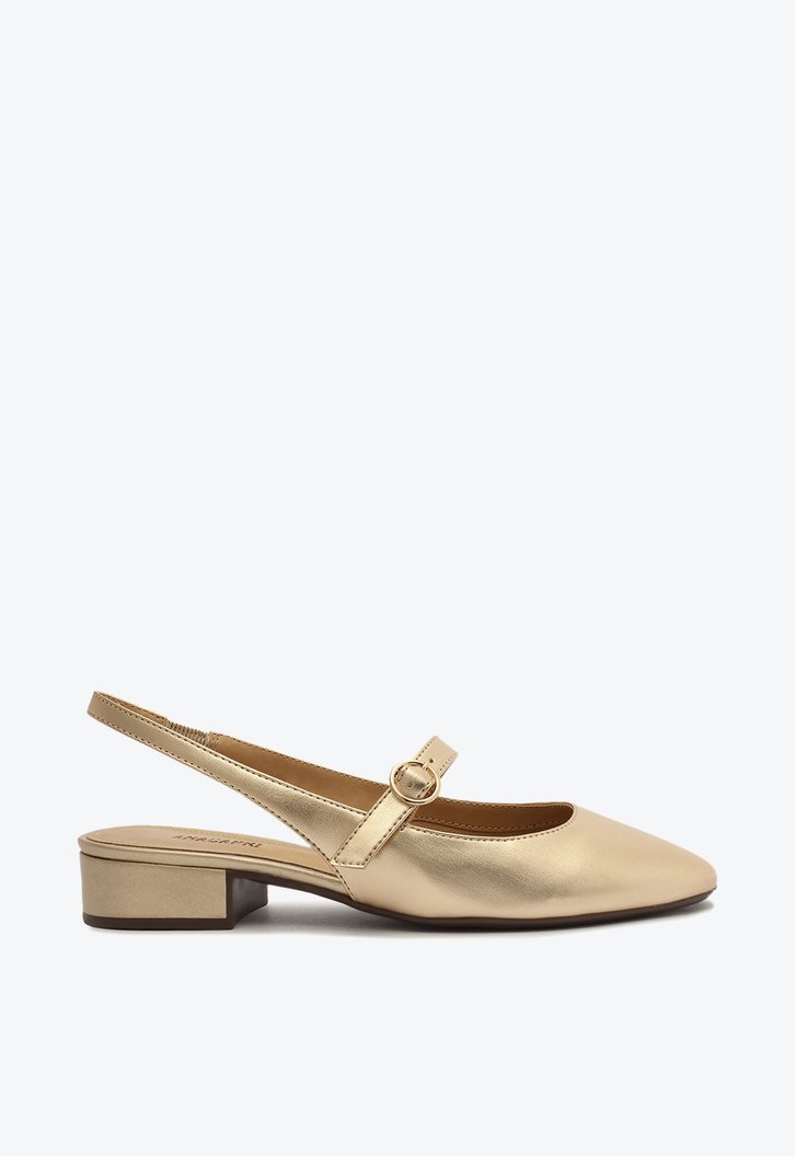 Sapato sale chanel dourado