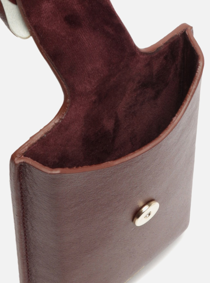 Mini Bag Porta-celular Vinho Arezzo Couro Flores | ZZ MALL